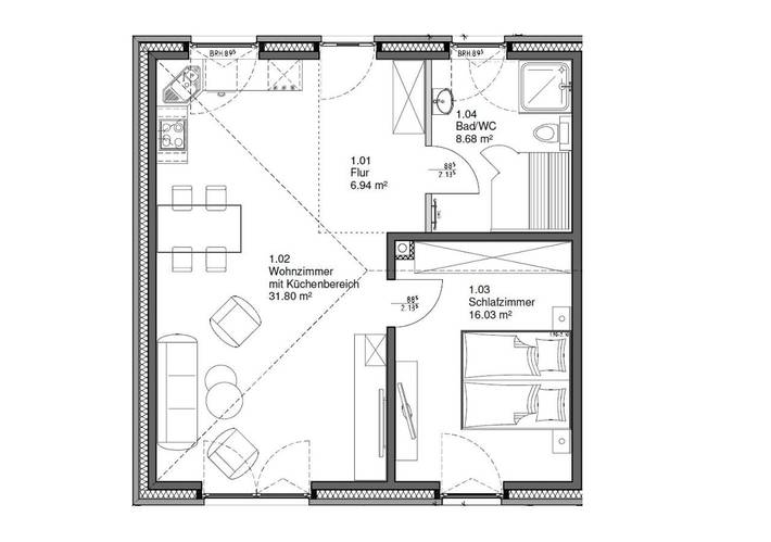 Ferienwohnung für 5 Personen, mit Terrasse und Garten sowie Sauna und Ausblick in Nübbel - 3