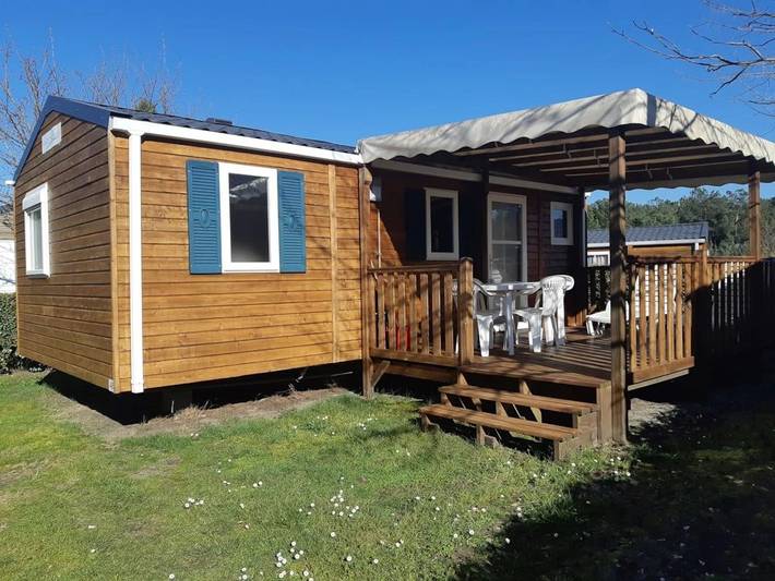 Mobil home pour 4 personnes, avec bassin pour enfant ainsi que jacuzzi et sauna à Saint-Michel-Escalus - 3