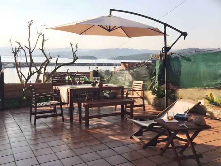Maison de vacances 'Casa vacacional con vistas al mar y terraza' avec vue mer et terrasse in Praia de Portosín (Porto do Son), Porto do Son
