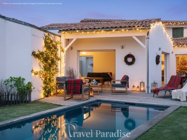 Maison de vacances pour 8 personnes, avec piscine ainsi que terrasse et jardin, animaux acceptés à Rivedoux-Plage