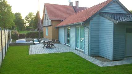 Gîte pour 4 personnes, avec terrasse et jardin, adapté aux familles à Franleu