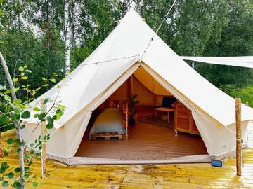Camping für 4 Personen, mit Ausblick und Garten in Mittelschweden