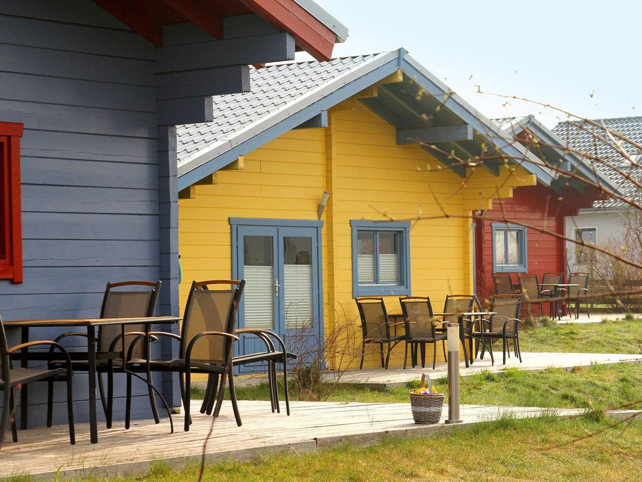 A10 Ostsee Land Ferienhäuser Brusow Kröpelin - A10: 3-Raum-Holzhaus Bine mit Kamin, Terrasse, Podsauna in Kröpelin, Rostock und Umgebung