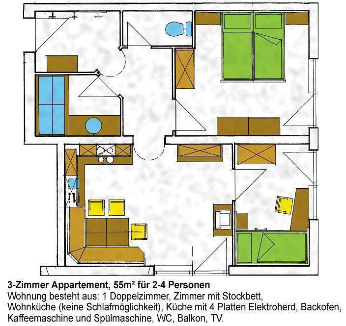 Hütte für 4 Personen, mit Balkon, kinderfreundlich in Fügen - 4