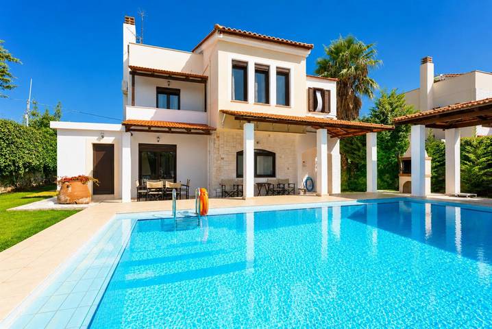 Villa für 7 Personen, mit Meerblick und Terrasse sowie Garten in Chania und Umgebung - 2
