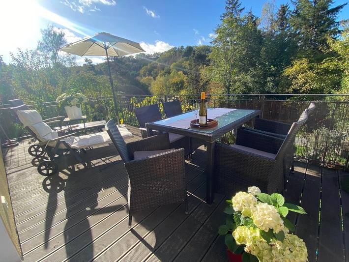 Appartement de vacances pour 6 personnes, avec Balcon ainsi que Terrasse et Vue