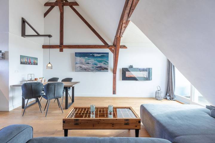 Ferienwohnung für 4 Personen, mit Balkon/Terrasse und Ausblick sowie Terrasse und Sauna, mit Haustier in Hattstedtermarsch - 3