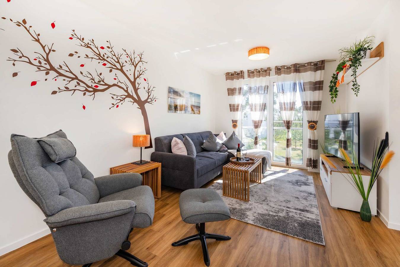 Ganze Wohnung, Ferienwohnung mit Sauna, Seeblick und Balkon am Stettiner Haff in Zirchow, Usedom