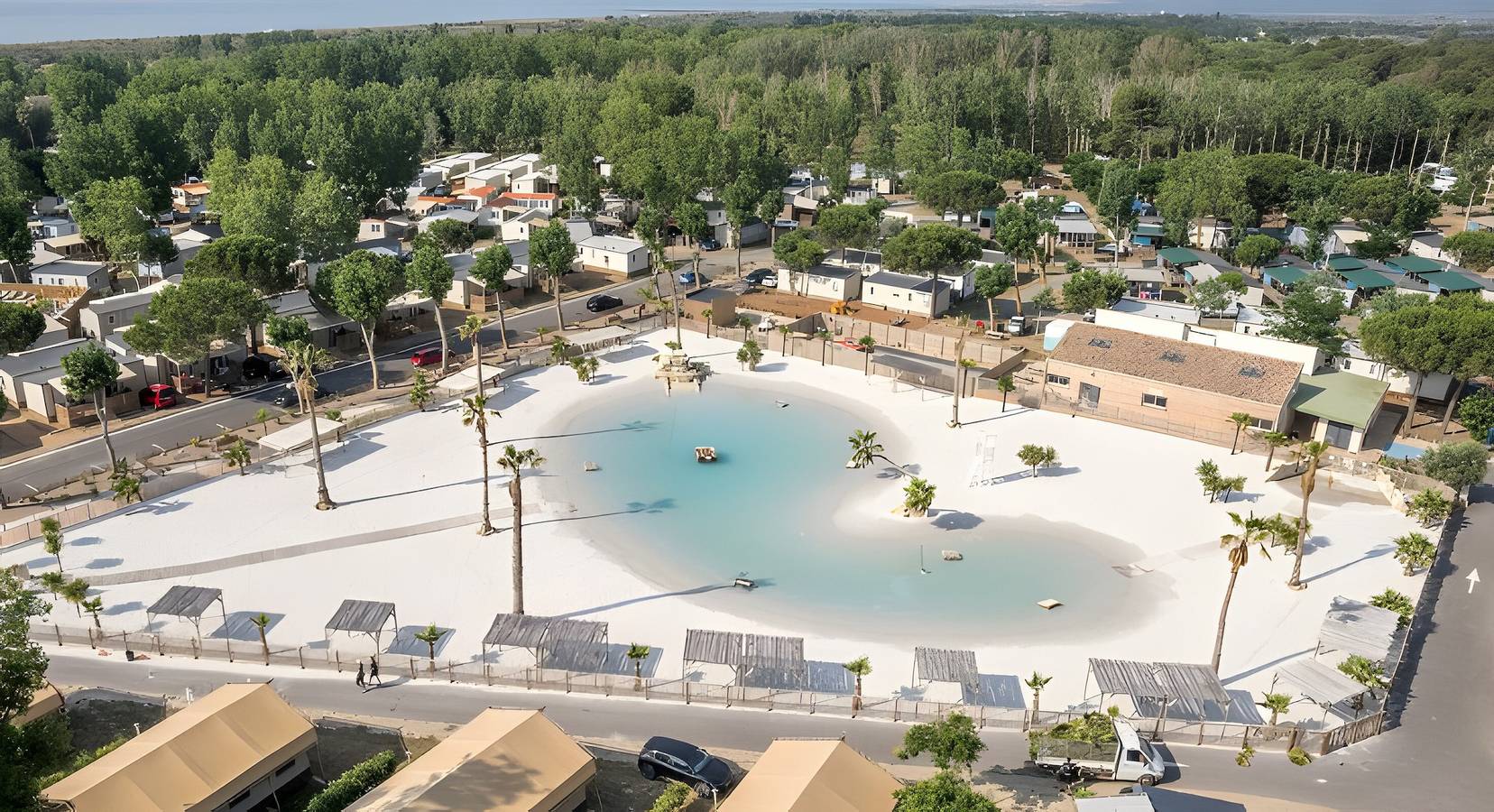 Premium-Mobilheim für 6 Personen mit Pool, privater Terrasse und Klimaanlage in Vendres, Mittelmeerküste (Frankreich)