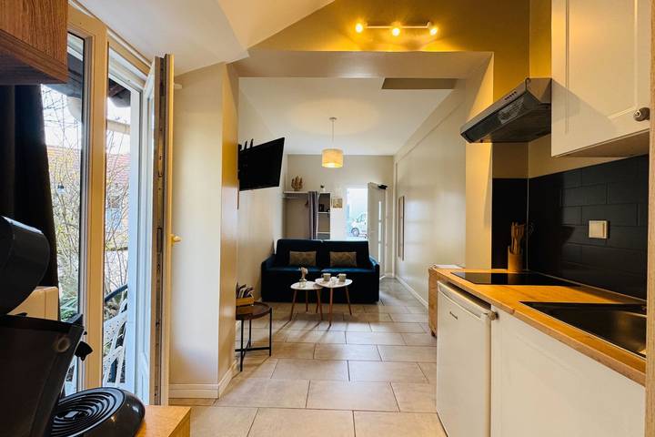 Studio pour 2 personnes, avec Terrasse et Jardin