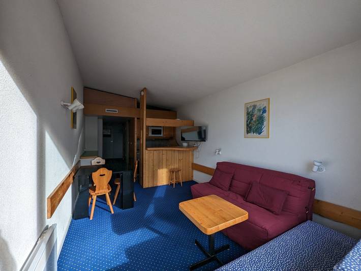 Studio pour 5 personnes, avec balcon dans Les Arcs