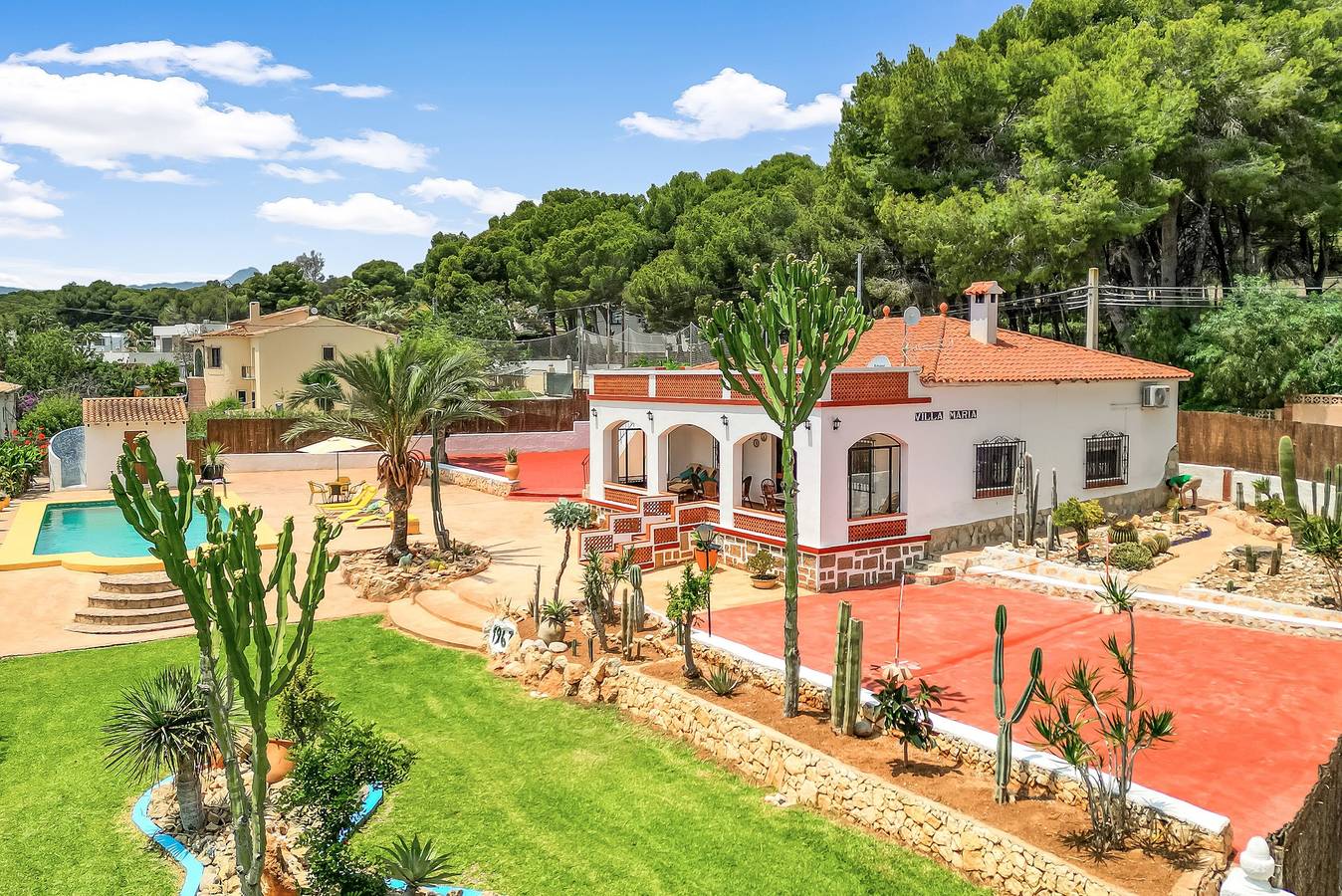 Villa 'Maria Beach' avec piscine privée, Wi-Fi et climatisation in Moravit, Teulada