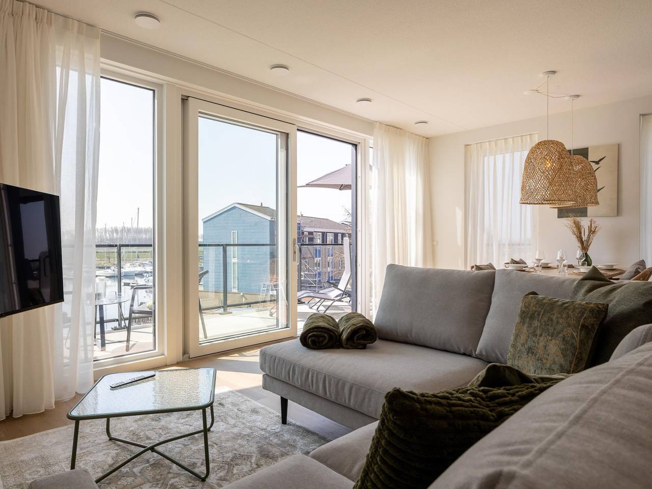 Ganze Wohnung, Hafenwohnung mit schöner Aussicht & Sunshower in Kortgene, Niederländische Nordsee