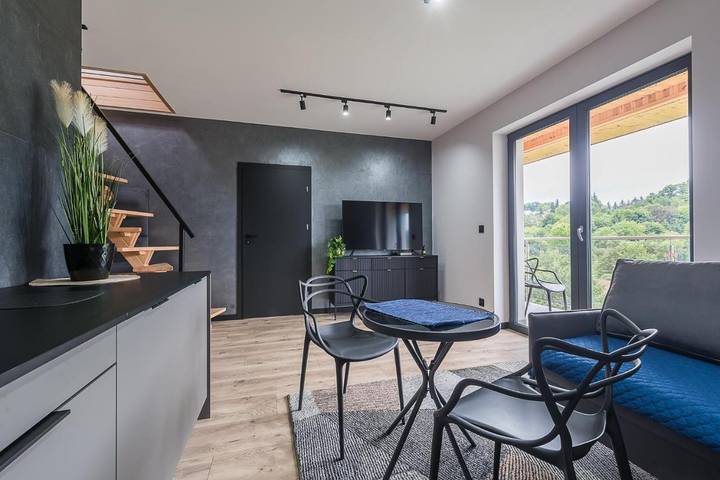 Apartament wakacyjny dla 4 osób, z Balkon i Taras w Lesko