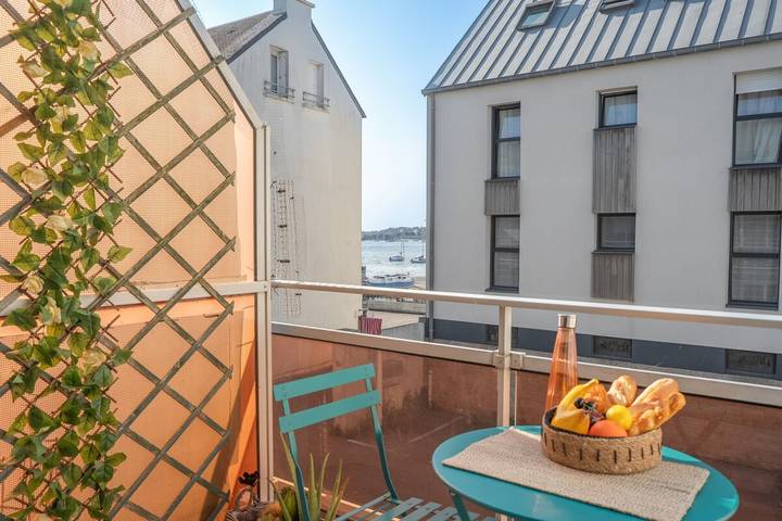 Appartement entier, Vue mer et garage privé • Port de Kernével in Larmor-Plage, Côte des Mégalithes
