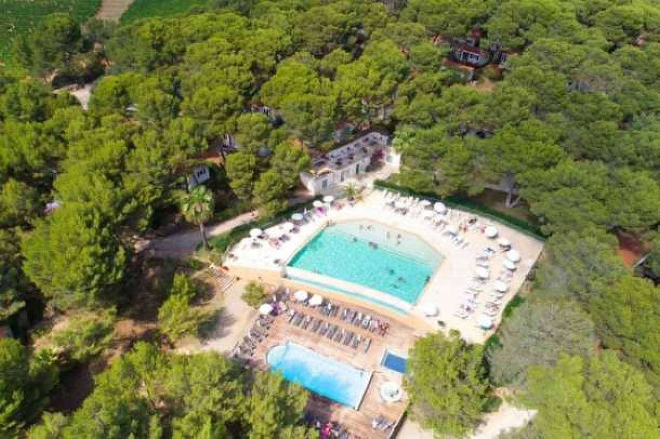 Camping 4 étoiles - Piscine in Castelnau-de-Guers, Côte d'Améthyste