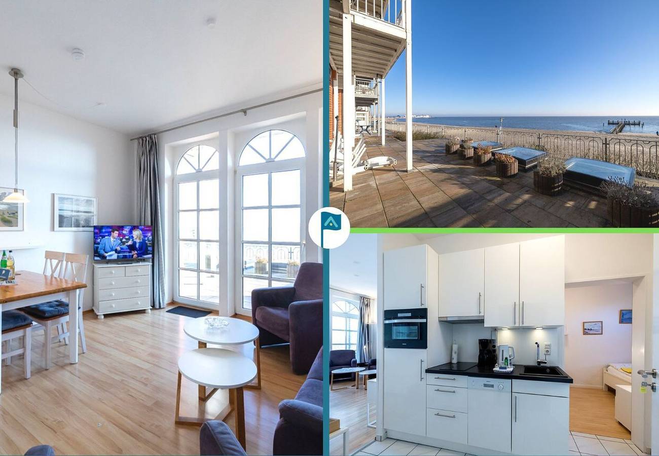 Ganze Wohnung, Nordland Appartments-Wohnung Nordstrand - Direkt am Meer, näher dran geht nicht! in Wyk auf Föhr (Stadt), Wyk auf Föhr