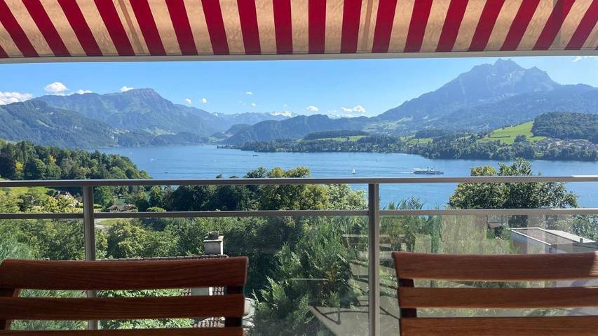 Ferienwohnung für 2 Personen, mit Balkon und Terrasse sowie Garten und Seeblick in Luzern - 2
