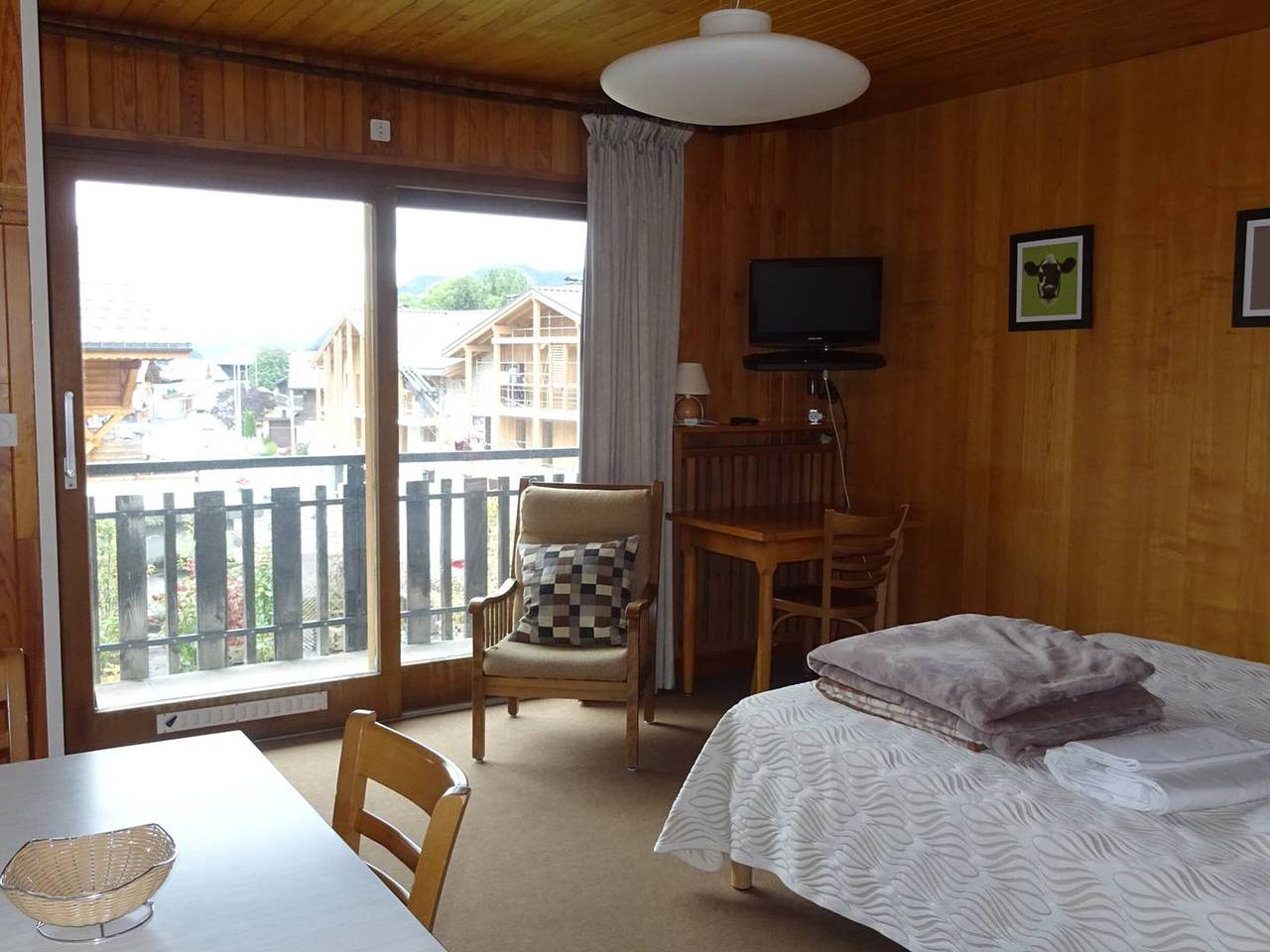 Gehele studio, Studio voor 2 personen met balkon in Les Gets, Les Portes du Soleil