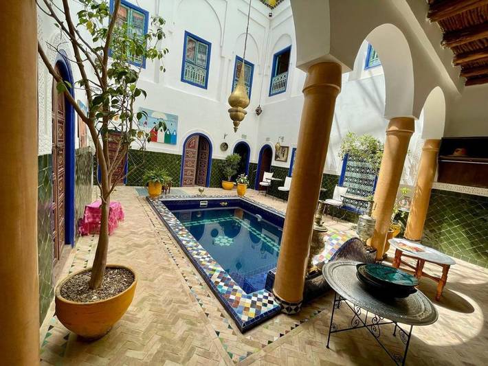 Chambre d’hôte pour 21 personnes, avec jardin et piscine ainsi que vue et sauna, adapté aux familles à Marrakech - 3