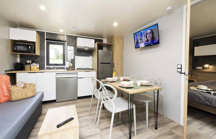 Mobil home pour 4 personnes, avec bassin pour enfant à Lamothe-Fénelon - 3