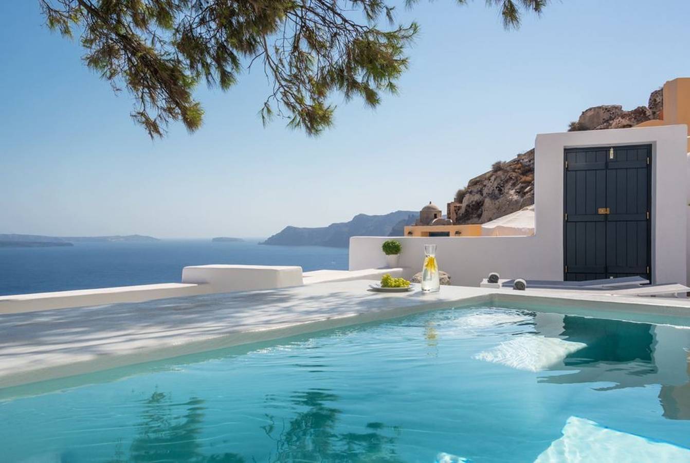 Villa für 2 Personen mit Meerblick in Ormos Ammoudiou, Oia