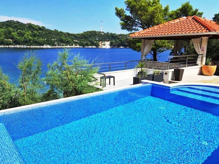 Villa pour 6 personnes, avec vue ainsi que jardin et piscine, animaux acceptés dans Mljet