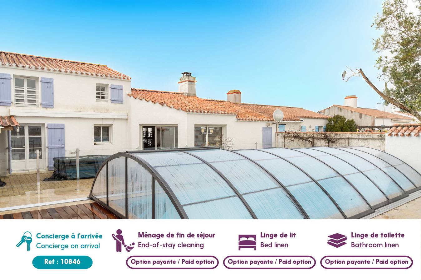 Maison pour 6 - Piscine - 750m de la plage in L'Épine, Noirmoutier