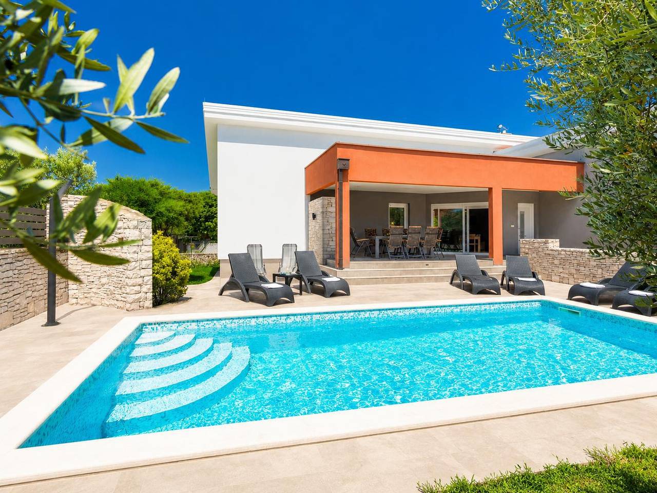 Villa für 8 Personen mit Meerblick in Marčana, Südküste Istrien