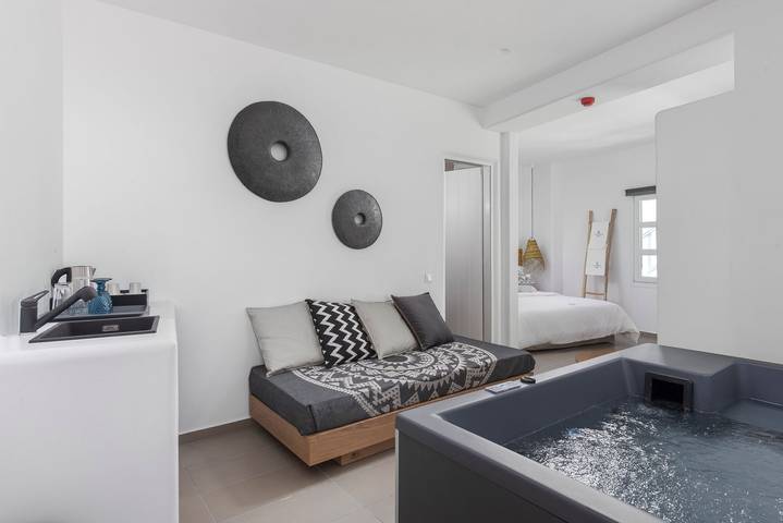 Villa pour 3 personnes, avec balcon et vue sur l’océan dans Mykonos