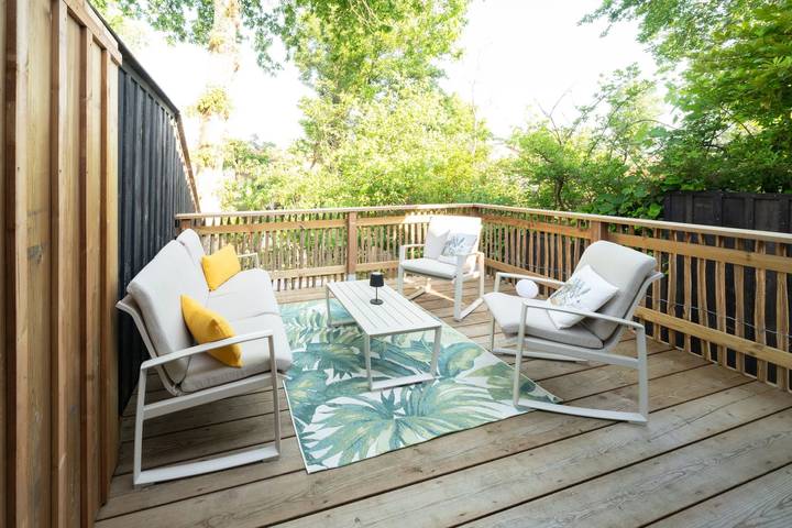 Maison de vacances pour 4 personnes, avec jardin, adapté aux familles dans Cazaux