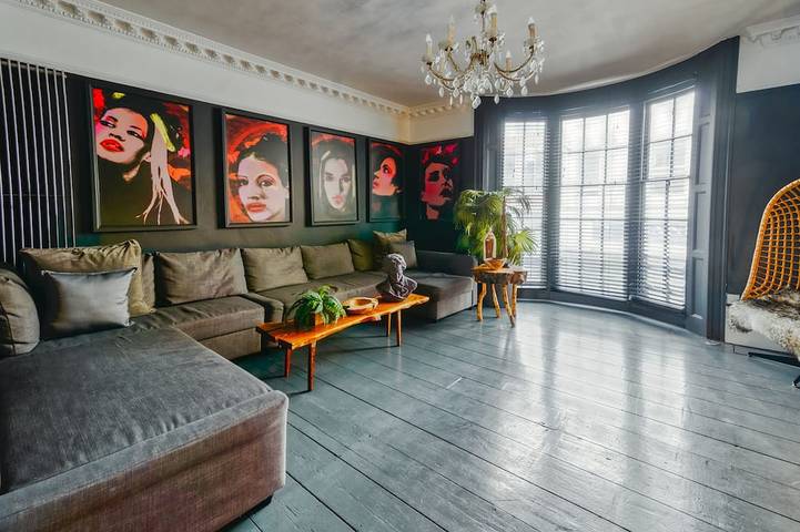 Eclectische moderne viktorianische große Innenstadtwohnung in Brighton, Sussex