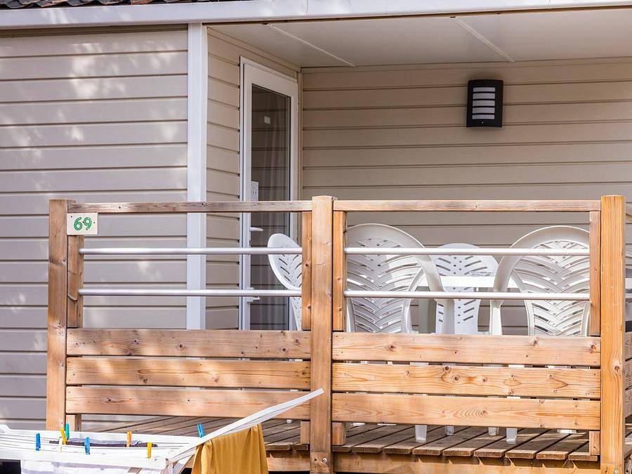 Camping Village Corsaire des 2 Plages  - Mobilheim 6 personen - Mobilheim | Comfort | 2 Zi. | 4/6 Pers. | Einfache Terrasse in Châtelaillon-Plage, La Rochelle und Umgebung