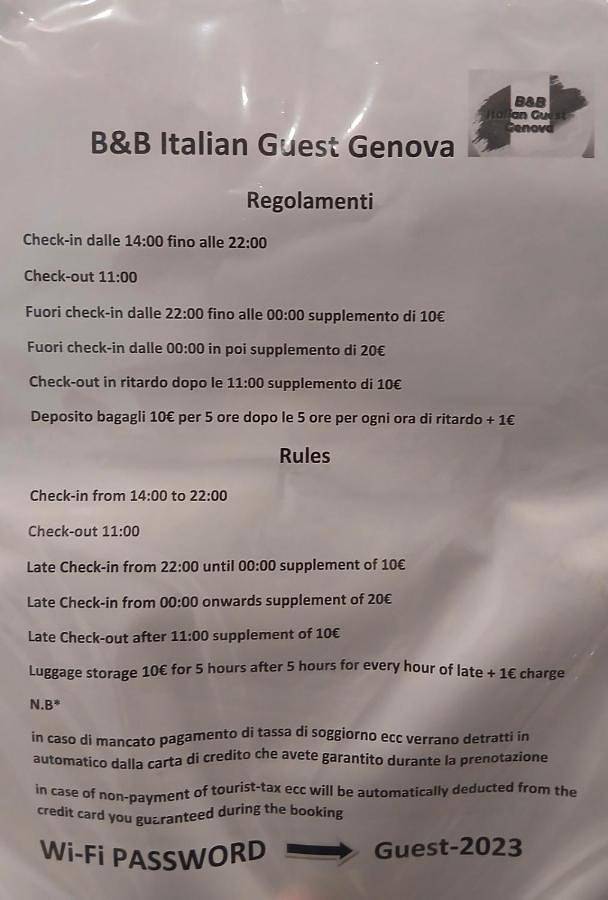 B&B Italian Guest Genova in Gênes (Ville), Gênes