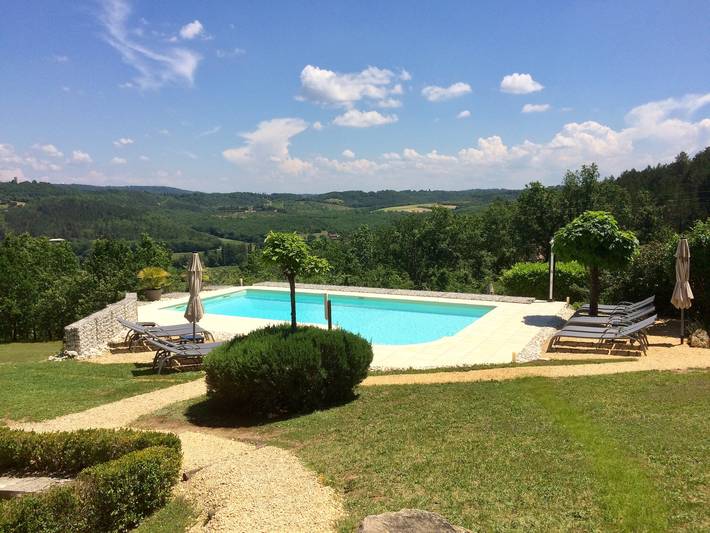 Chambre avec petit déjeuner pour 2 personnes, avec jardin et piscine à Saint-Cybranet - 3