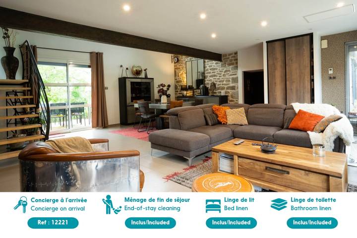 Location de vacances pour 9 personnes, avec jardin ainsi que terrasse et jacuzzi à Guissény - 3