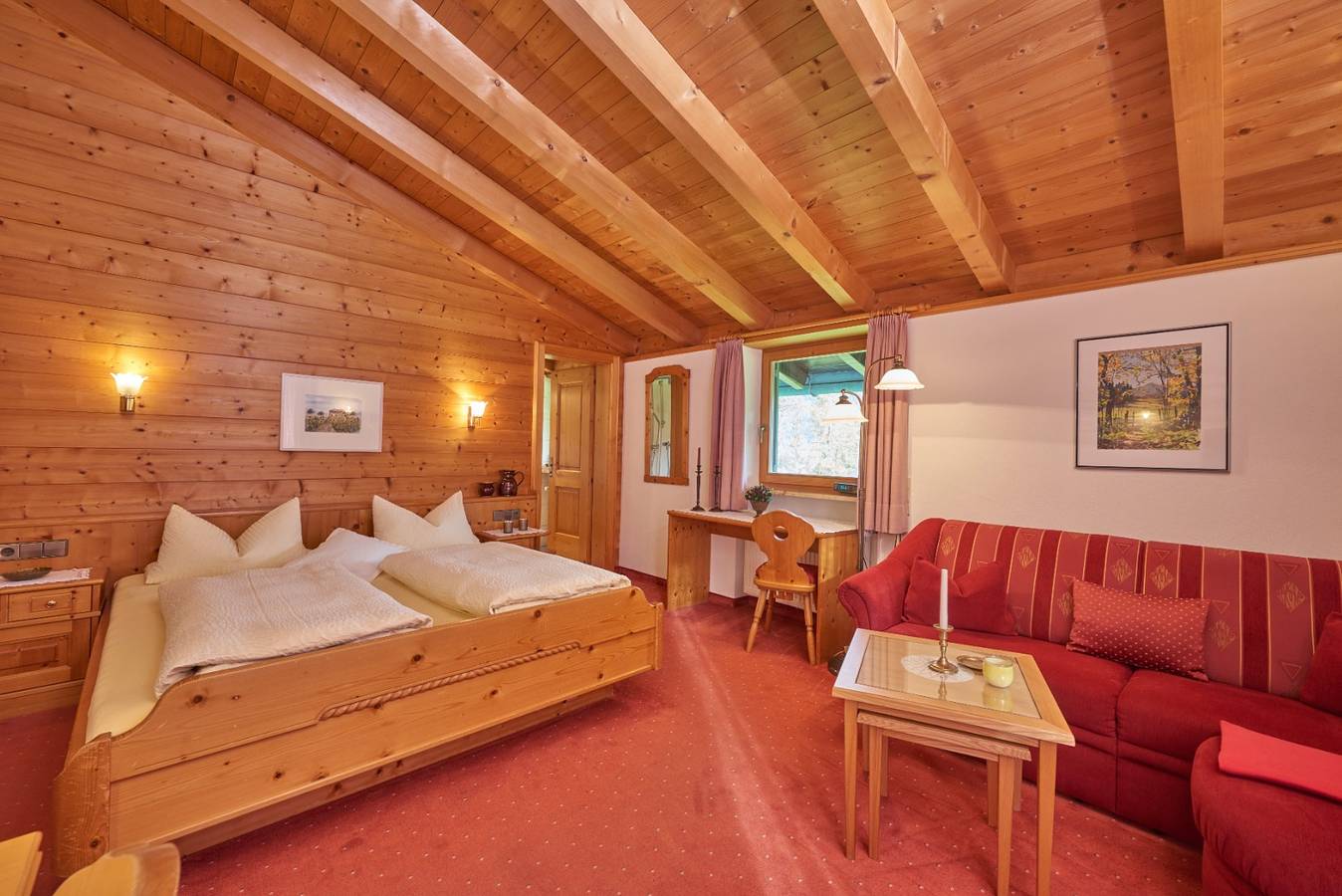 Apartamento vacacional entero, Gästehaus Schmuck - One-room holiday flat 33sqm, shower, Wc, kitchenette, balcony in Reit im Winkl, Alpes Bávaros