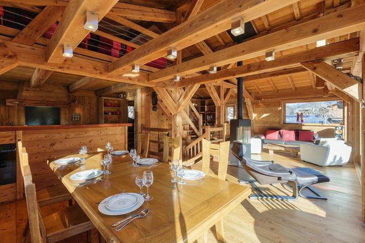 Chalet de l'Alpage mountain style for 8 w/sunny terrace in Les Houches, Macizo del Mont Blanc