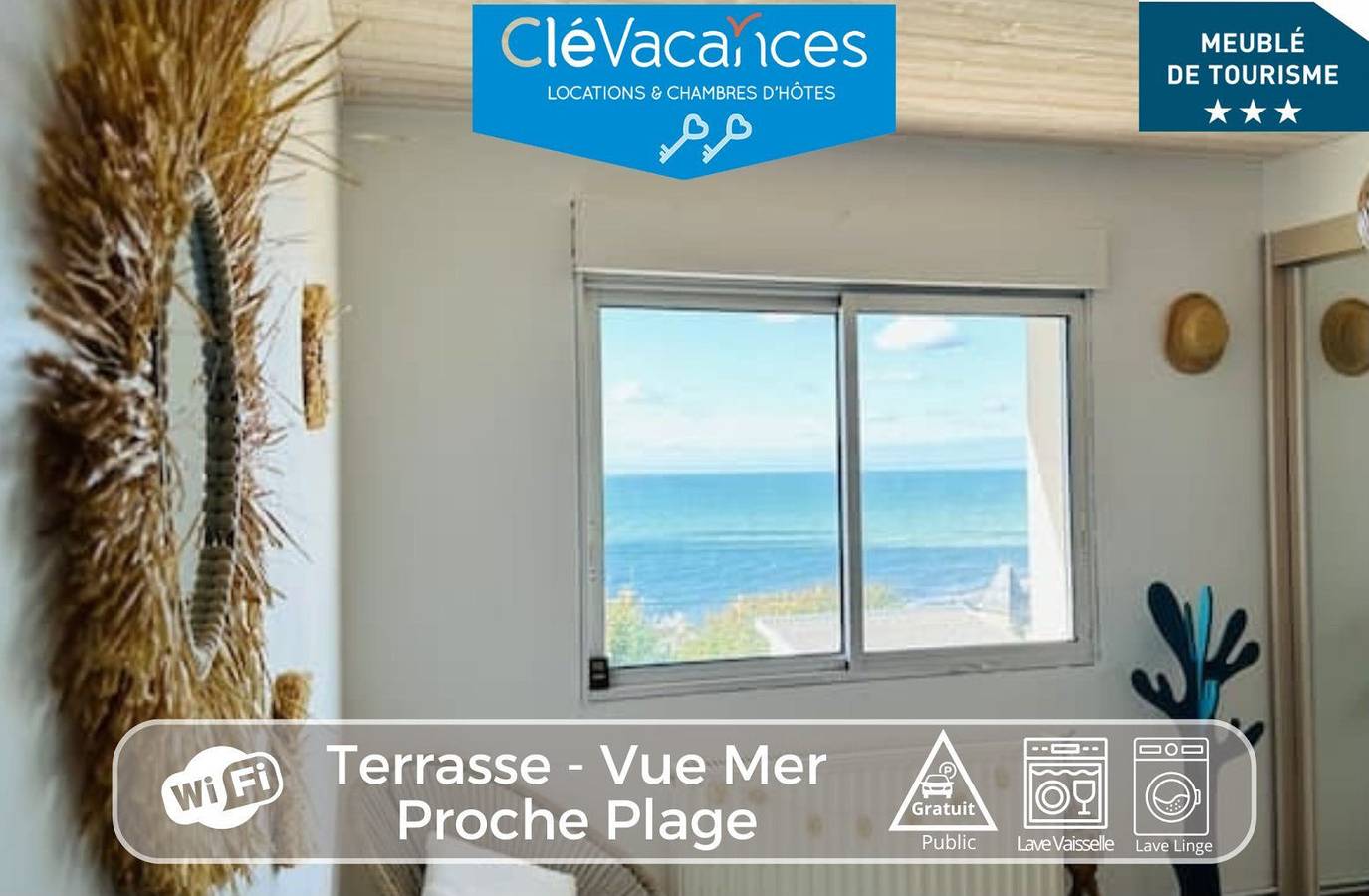 10* Viva La Vie* 3 * vue mer - terrasse - lave-linge in Ault, Région d'Abbeville