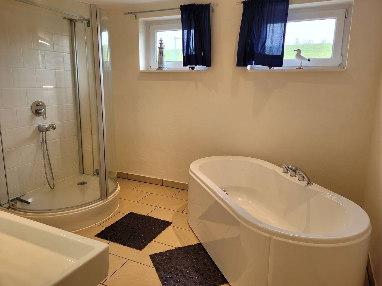 Ganze Wohnung, Gehobene ebenerdige Ferienwohnung direkt am Deich in Fedderwardersiel in Fedderwardersiel, Butjadingen