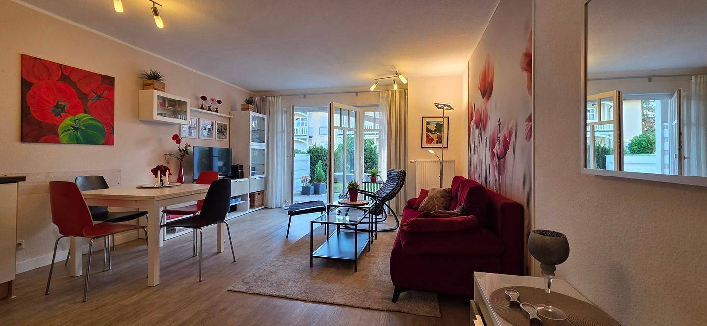 Ganze Wohnung, Strandnahe 2-Zimmer-Wohnung im Erdgeschoss mit Wlan in Graal-Müritz, Rostock und Umgebung