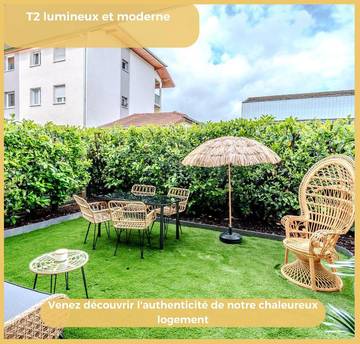 Gîte pour 4 personnes, avec jacuzzi ainsi que jardin et terrasse à Scionzier