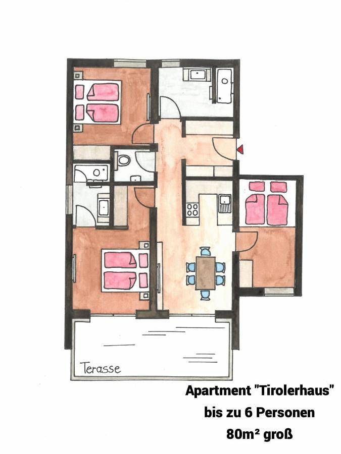 Ferienwohnung für 4 Personen, mit Terrasse und Ausblick, mit Haustier in Werfenweng - 4