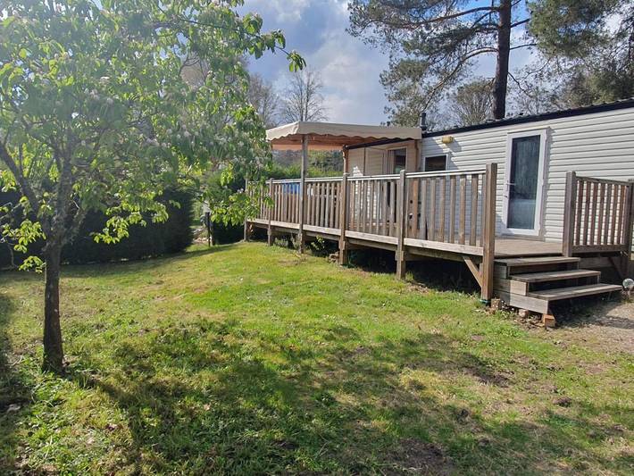 Camping pour 7 personnes, avec Terrasse ainsi que Jardin et Piscine