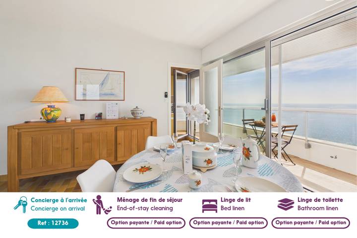 Appartement entier, Appartement avec magnifique vue mer pour 4 in Les Sables-d'Olonne, Vendée