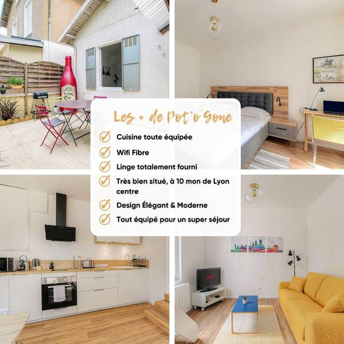 Gîte pour 6 personnes, avec terrasse, animaux acceptés à Rillieux-la-Pape - 3