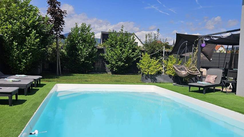 Location de vacances pour 7 personnes, avec piscine ainsi que vue et jardin à Bergheim - 3