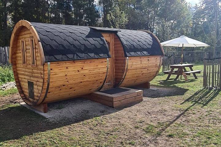 Blockhütte für 4 Personen, mit Garten in Petershagen/Eggersdorf