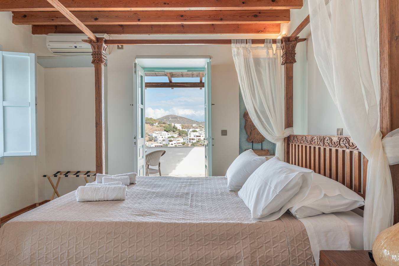 Chambre 'Double Vue sur Mer No 2' avec Vue sur Mer, Wi-Fi et Climatisation in Skala (Patmos), Dodécanèse