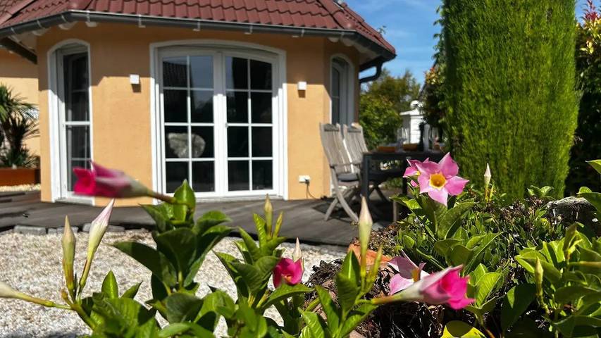 Ferienhaus für 4 Personen, mit Garten und Pool in Rheinhessen